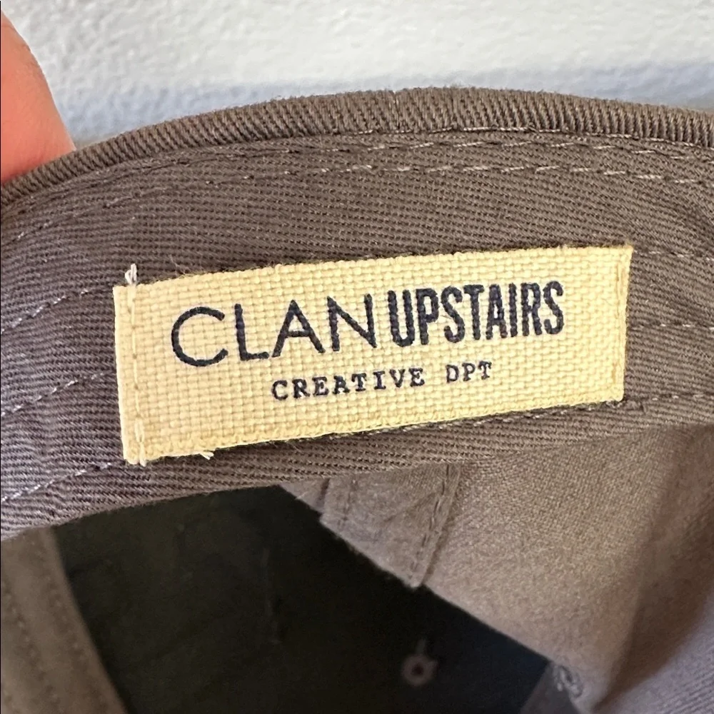 Clan Upstairs Men's Gray Cap with Textured Letter C